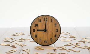 best wood clocks large digital clock with numbers against white background