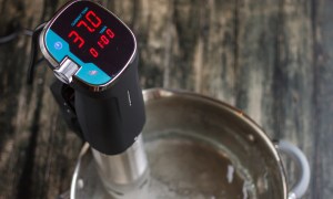 sous vide emerged in water