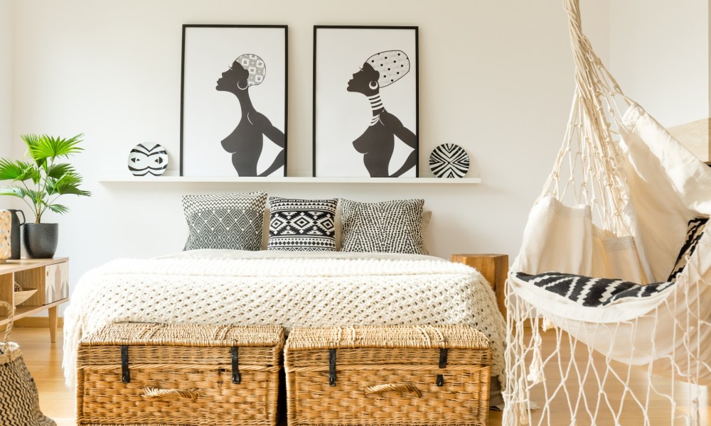 Boho-inspired bedroom