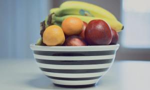 Bowl of fruit on a counter