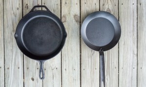 carbon steel vs cast iron pans