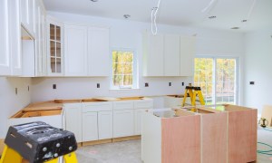 kitchen remodel with white cabinets