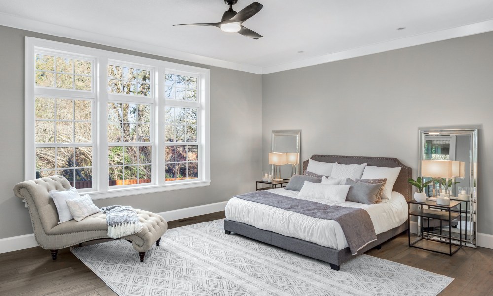 Bedroom in new luxury home