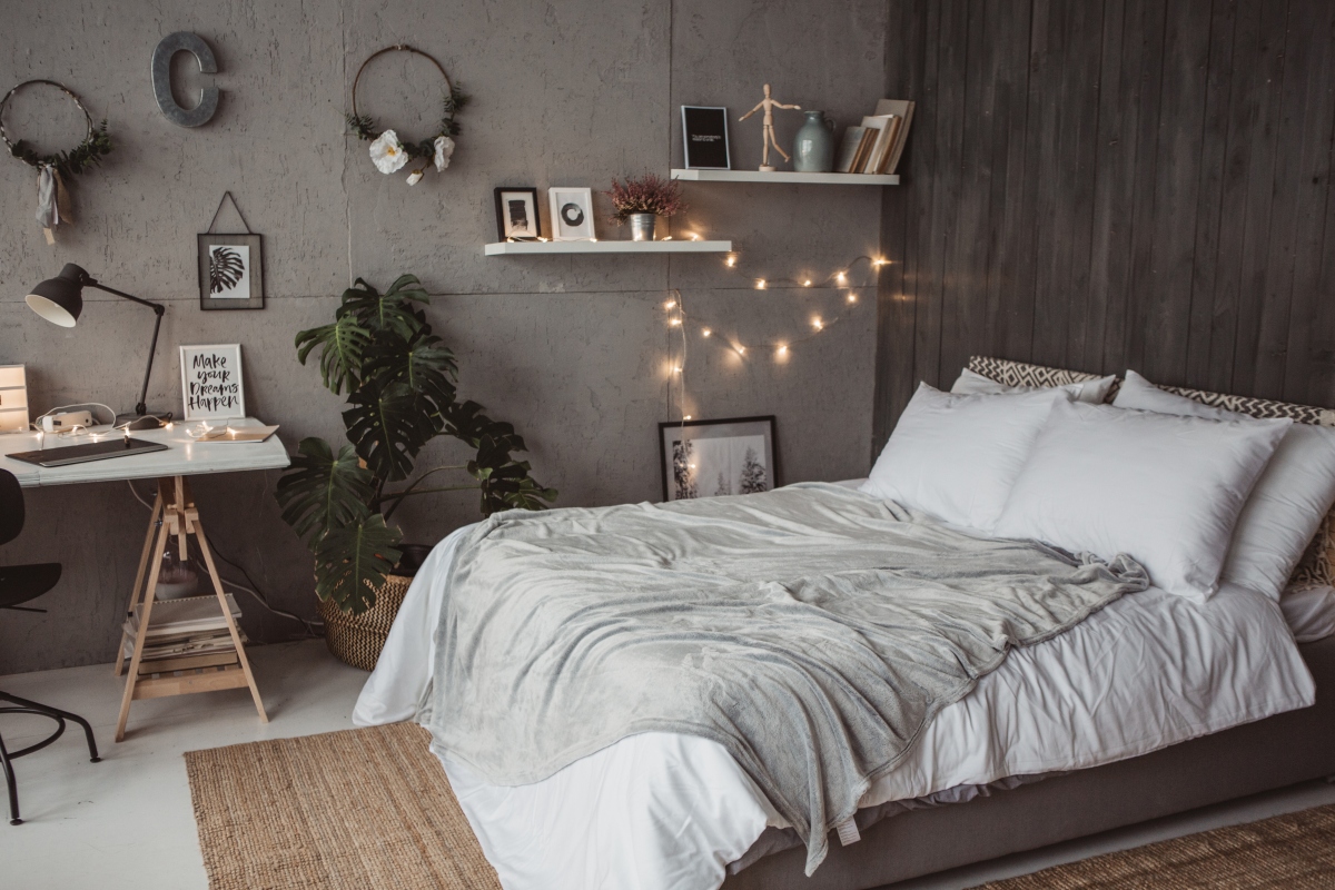 The Best Bedroom Paint Colors For Every Vibe And Aesthetic 21Oak   Grey Moody Modern Bedroom 