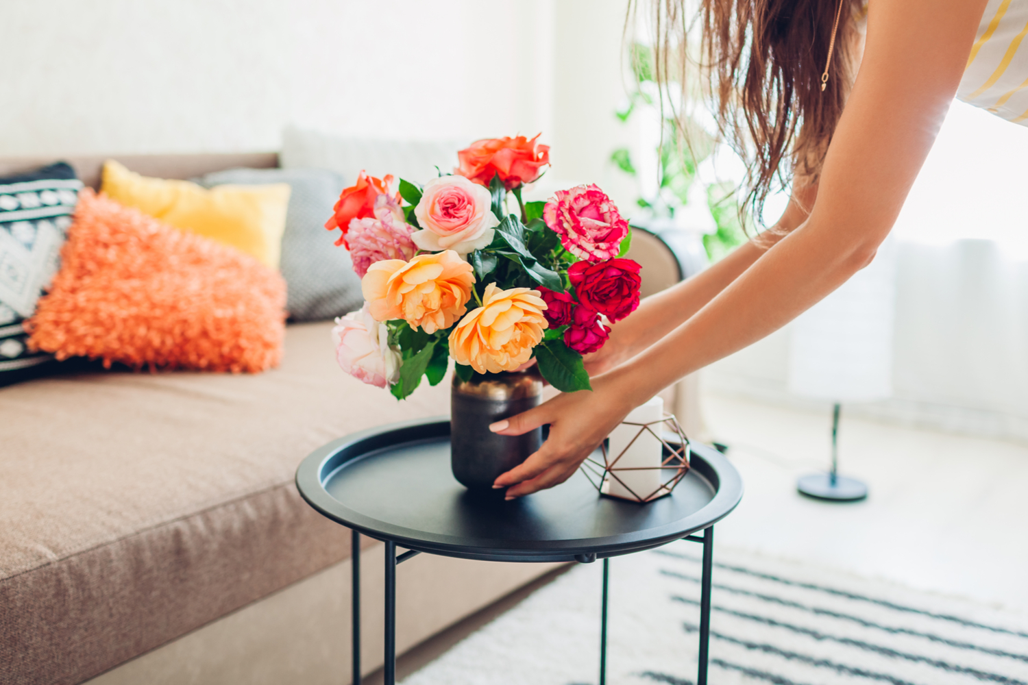 the best fake flowers with vases