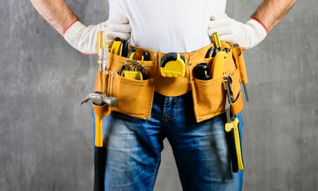 handyman with a yellow tool belt