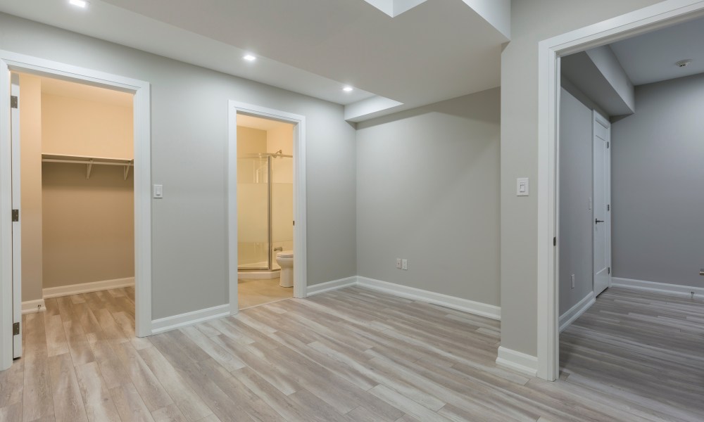 Gray basement walls